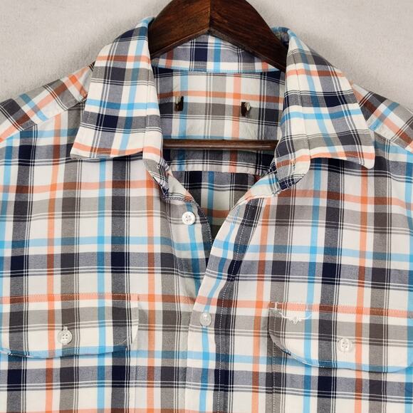 R.M. Williams Button-Down Shirt Men’s SZ XL Multicolor Plaid Short Sleeve Cotton - Picture 5 of 16
